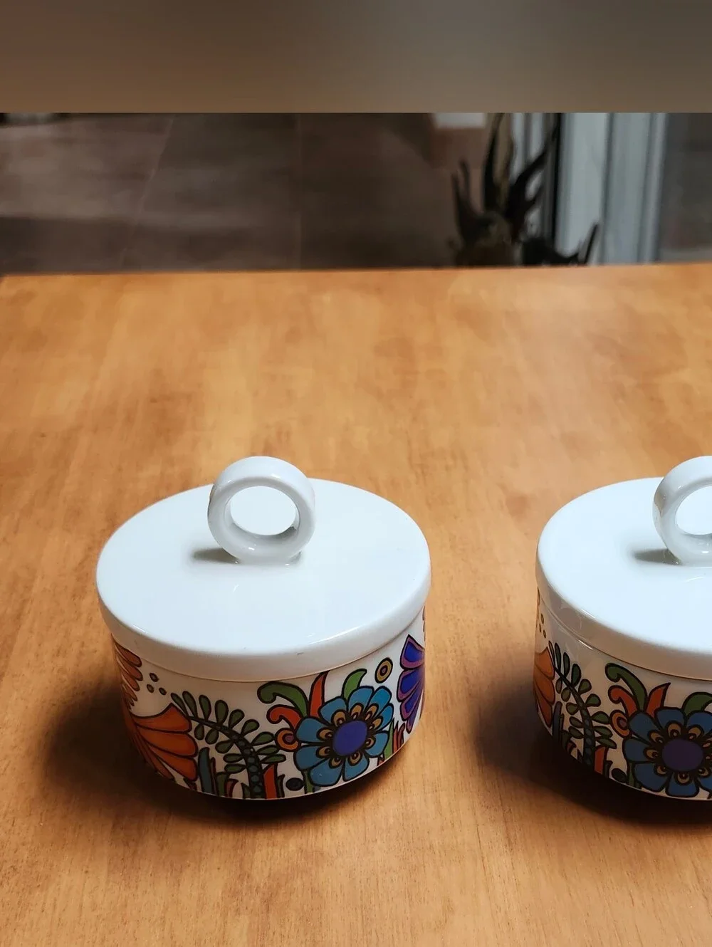 Pair Of Villeroy And Boch Acapulco Jam Pots Sugar Bowls